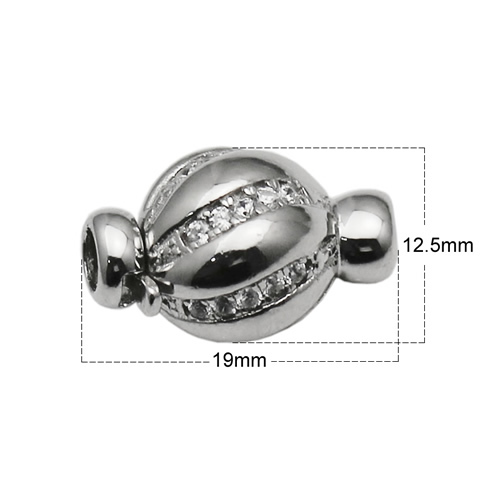 Unique silver clasp with zircon sterling silver 925 fashion style women jewelry accessories for nacklace or bracelet diy