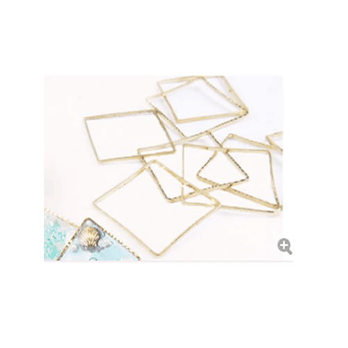 Resin frame brass jewelry findings lead-safe  nickel-free