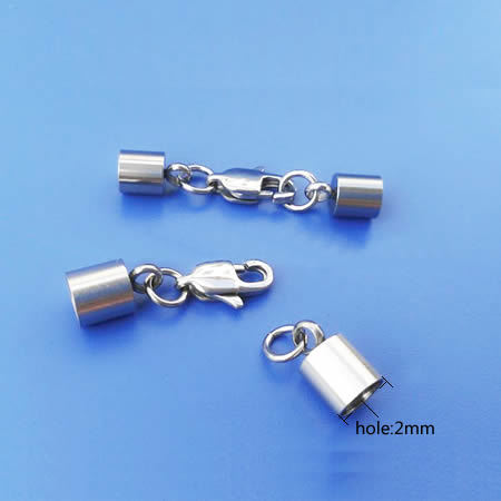 Stainless steel lobster clasp end cap