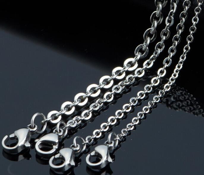 Stainless Steel Chain Finished Necklace Chain Flat Cable Chain for Jewelry Finding