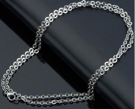 Stainless Steel Chain Finished Necklace Chain Flat Cable Chain for Jewelry Finding