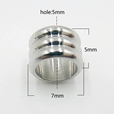 Stainless Steel Smooth Spacer Beads