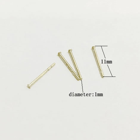 T shaped brass earring pin nickel-free，lead-safe straight pieces flat Head pins bead Jewelry findings