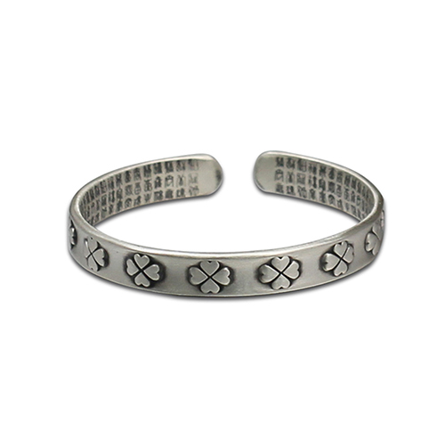 990 sterling silver best friend four leaf clover vintage cuff bracelet  jewelry  for women