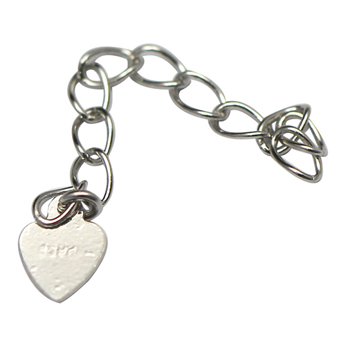 925 Sterling Silver Necklace Bracelet Chain Extender with the heart charm pendent