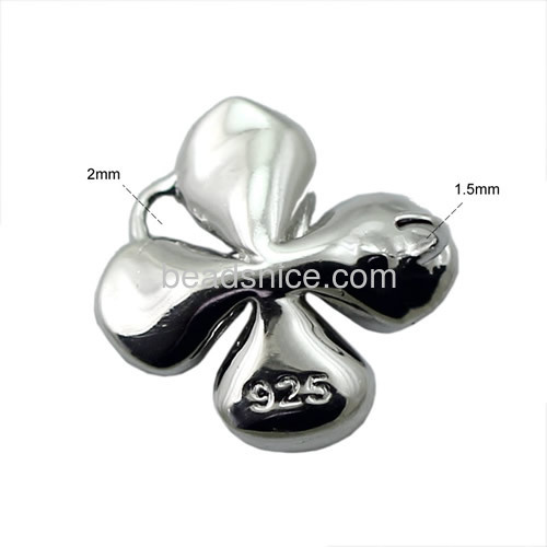 Jewelry connector sterling silver flower charm connector for earring making