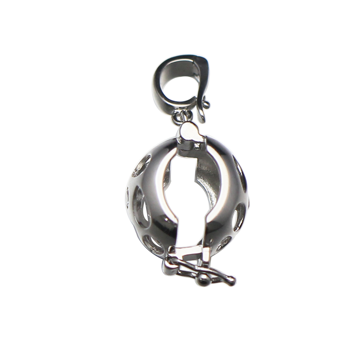 925 Sterling Silver pearl Cage pendant Hollow Cage Pendant Charms