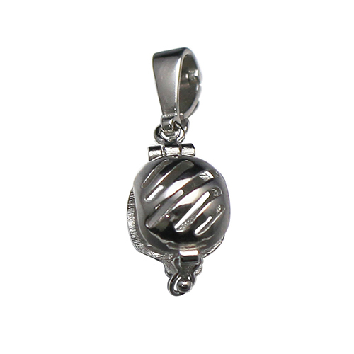 Hollow Filigree Cage Charm Sterling Silver Pendants