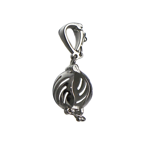 Hollow Filigree Cage Charm Sterling Silver Pendants