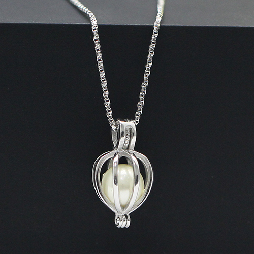 925 Sterling Silver Can Open Hollow Ball Cage Pendants