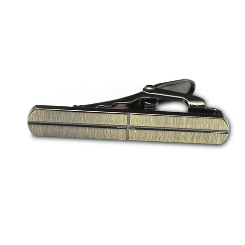 Retro tie clip gift for father customizable tie bar mans jewelry brass