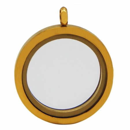 Fashion lady's round shape photo locket pendant