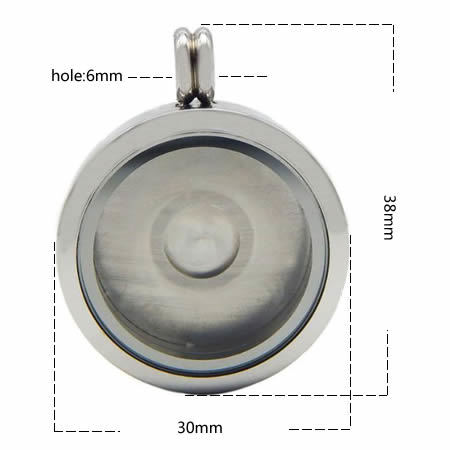 High quality shape round lockets photo pendant