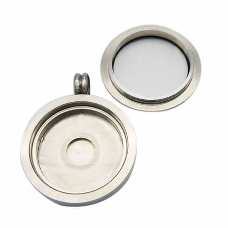 High quality shape round lockets photo pendant