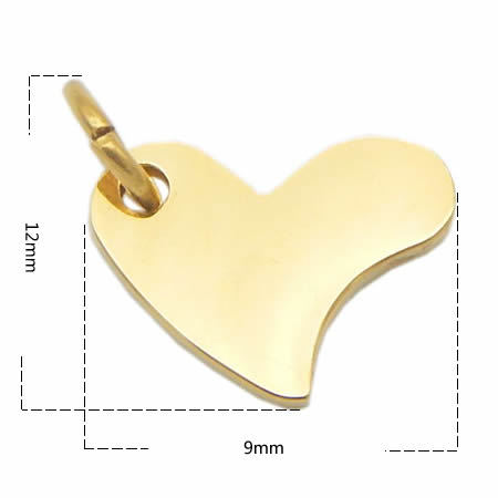 Stainless steel heart pendant for women jewelry