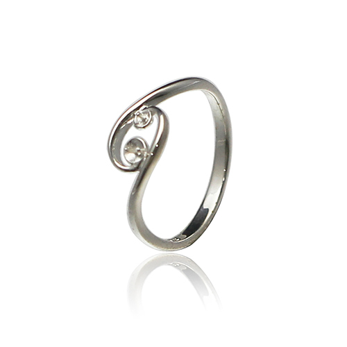 925 Sterling silver wedding pear ring base