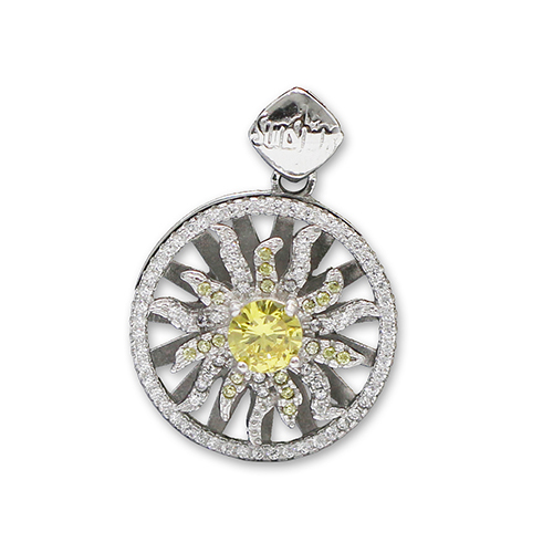 925 sterling silver rotating floewr pendant necklace charm for her