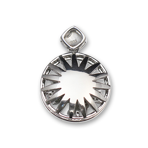 925 sterling silver rotating floewr pendant necklace charm for her