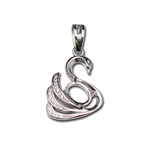 925 sterling silver pendant setting bezel gemstone jewelry accessories
