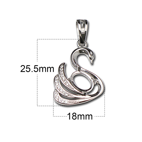 925 sterling silver pendant setting bezel gemstone jewelry accessories