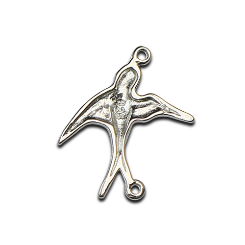 925 Sterling Silver Small Size Fly Bird Pendant Charm