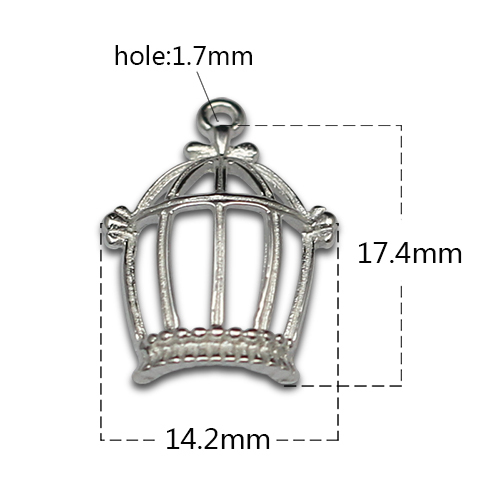 Sterling Silver Crown Pendant Charm
