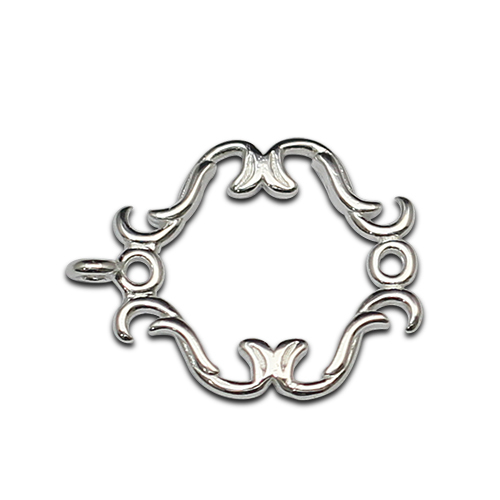 925 Sterling Silver Wreath Pendant Charm
