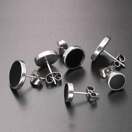 Stainless steel handmade stud earrings for women jewelry