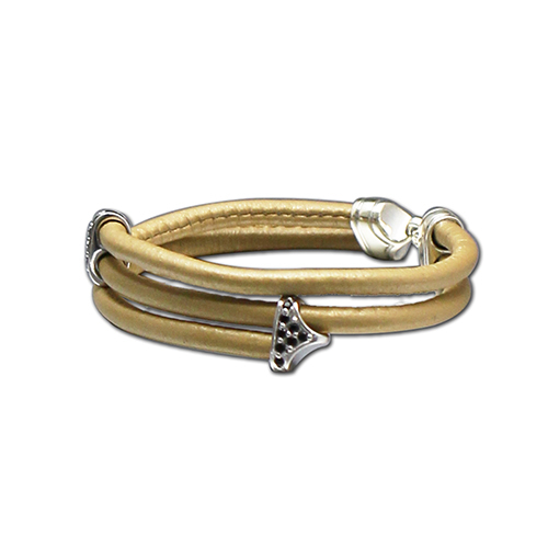 925 Silver jewelry leather bracelet for women