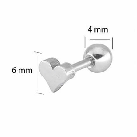 Stainless steel heart small stud earrings fashion lady gift
