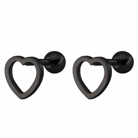 Stainless steel  heart stud earring  for women 8mm