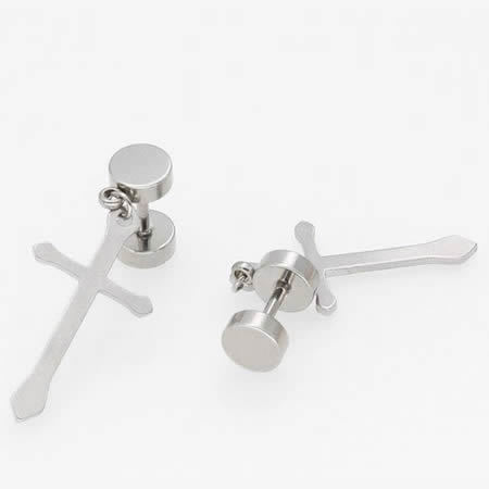 Cross stainless steel pendant eardrop elegant jewelry