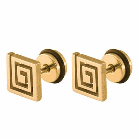 Stainless steel trendy square stud earring fine jewelry gifts