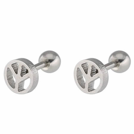 Fine designed stainless steel stud earrings