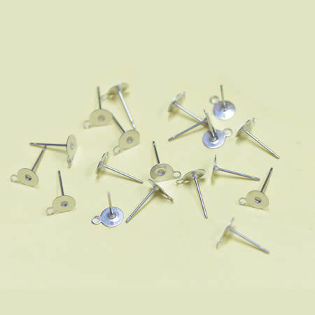 Brass custom round stud earrings findings