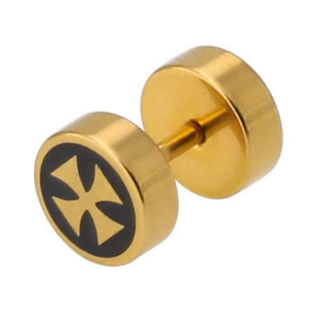 Stainless Steel round 8mm Small Punk Ear Studs