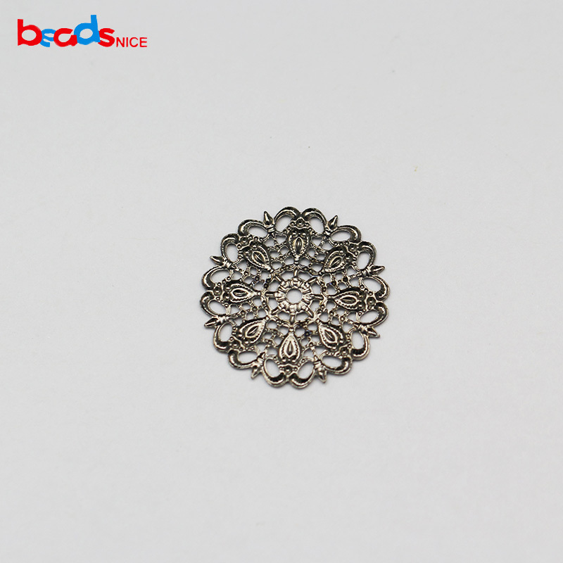 Flower antique filigree pendant,flower antique vintage charm，Brass Filligree Components，Nickel-Free，Lead-Safe，