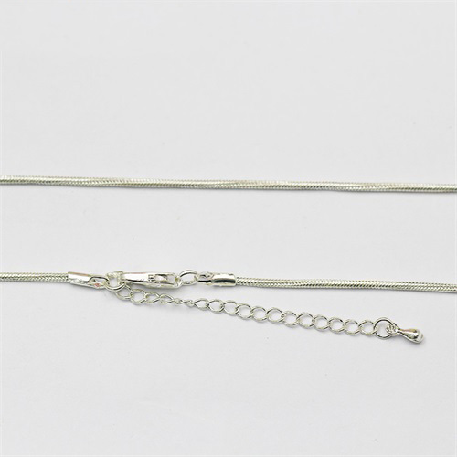 Brass Necklace chain,Lead free ,Nickel free,1.5MM,silver plated,17 Inch,