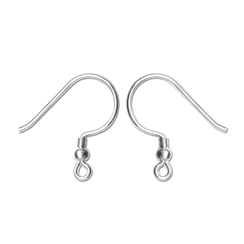 925 silver earring wire， round line sterling silver earring ,0.7mm thickness