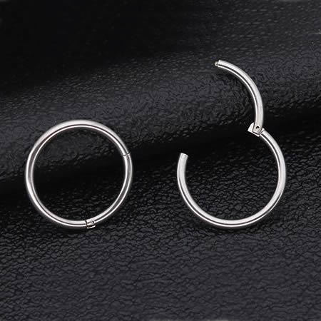 Stainless steel hoops earring component