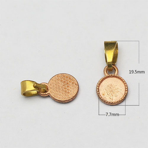 Brass pendant charm lace edge setting jewelry findings