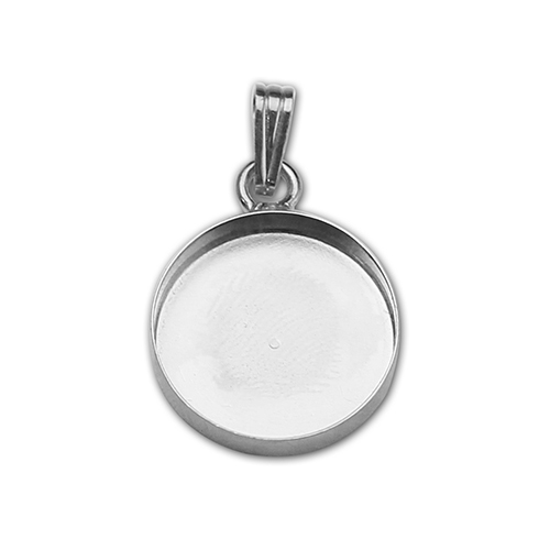925 Sterling silver pendant tray round