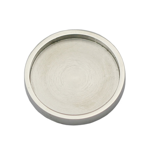 Stainless Steel Tray Blank Bezel Settings , Round Cabochons Base