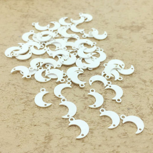 925 Sterling Silver Moon Charms for Diy Jewelry Moon Pendant Charms Making Wholesale