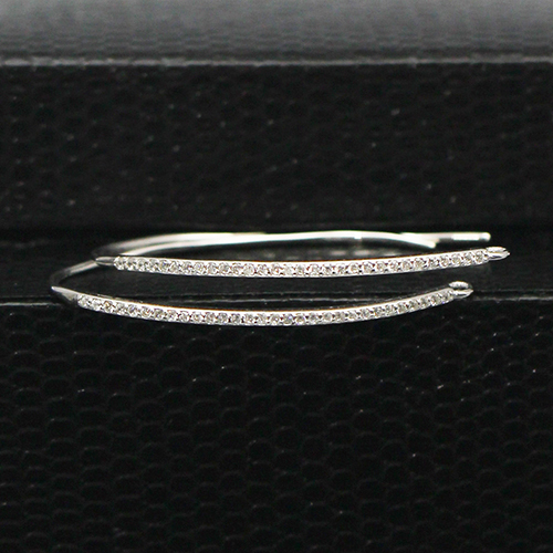 925 Sterling Silver CZ Crystal Ear Wire French Hook Earwire Earrings