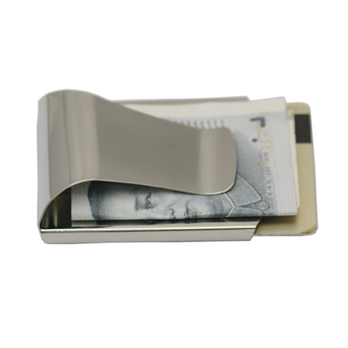 Stainless Steel Elastic Band Slim Money Clip Credit Card Holder Wallet Purse
