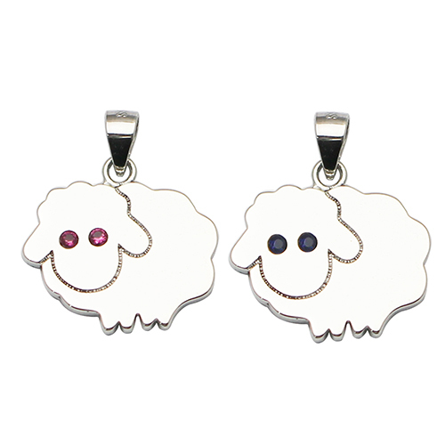 925 Sterling Silver Pendant Charm, Necklace Sheep Pendant