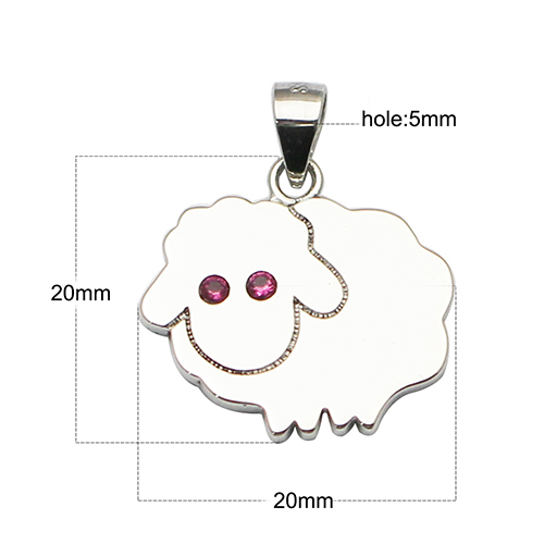 925 Sterling Silver Pendant Charm, Necklace Sheep Pendant