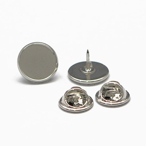 Lapel pins round tie tack bezel blank pin back brooch collar clip