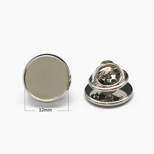 Lapel pins round tie tack bezel blank pin back brooch collar clip